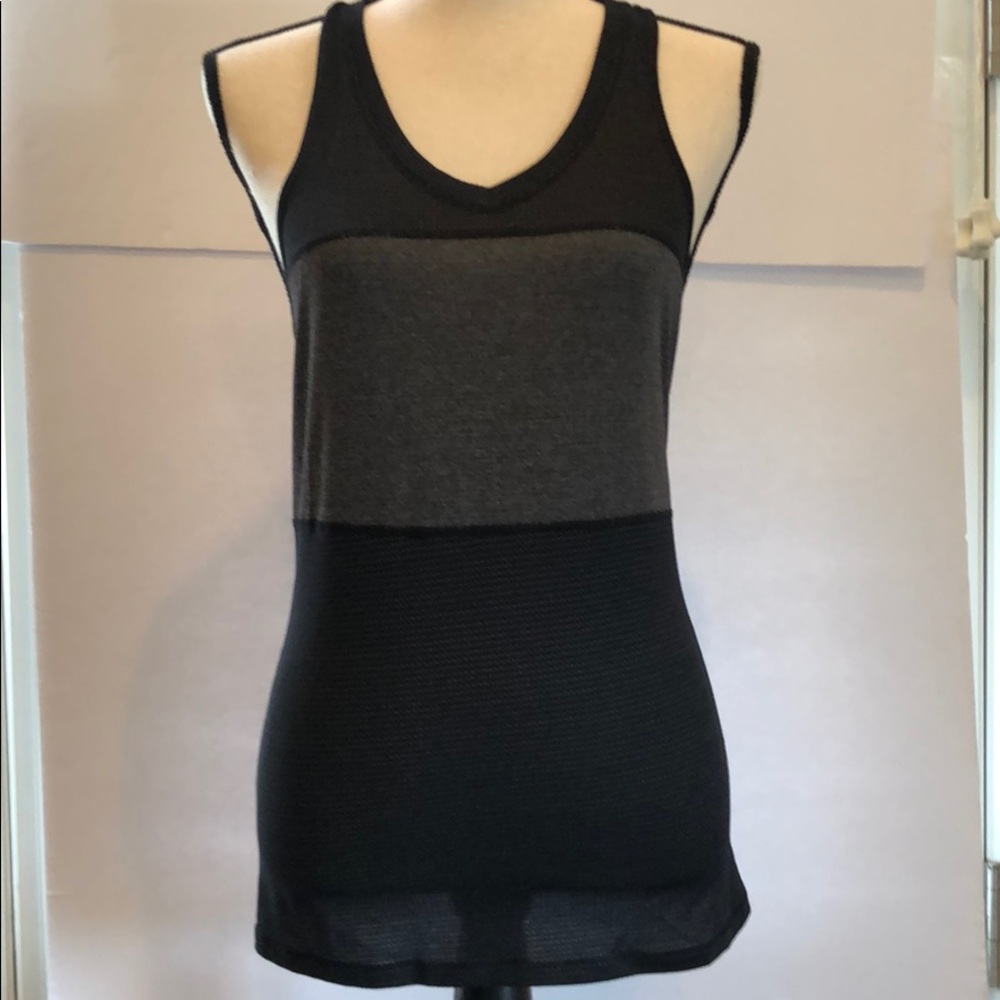 LuluLemon black and gray racerback tank